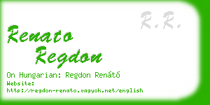 renato regdon business card
