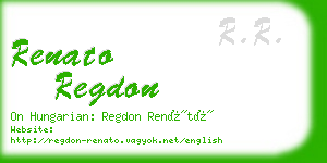 renato regdon business card